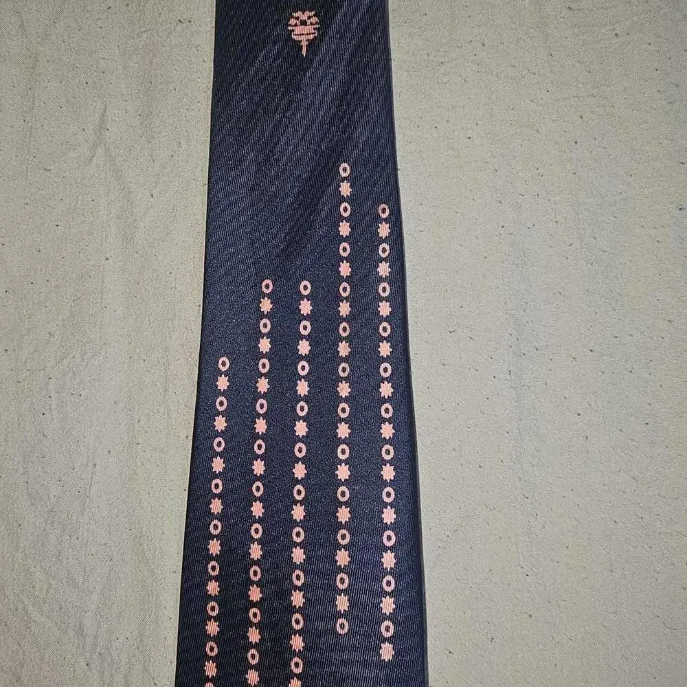 Vintage Hanny's Silk Men's Tie with Pink Pattern